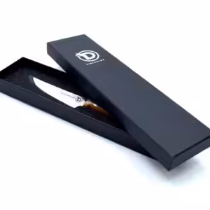 Cuchillo chuletero fabricado con madera de olivo en estuche