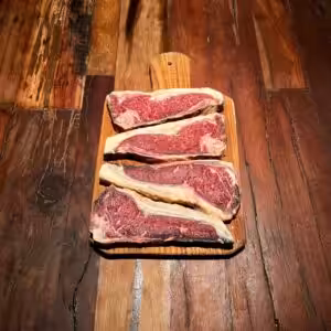 Entrecot de lomo bajo de vaca con hueso Selección europea (4x300 grs.) 1,2Kg. aprox.